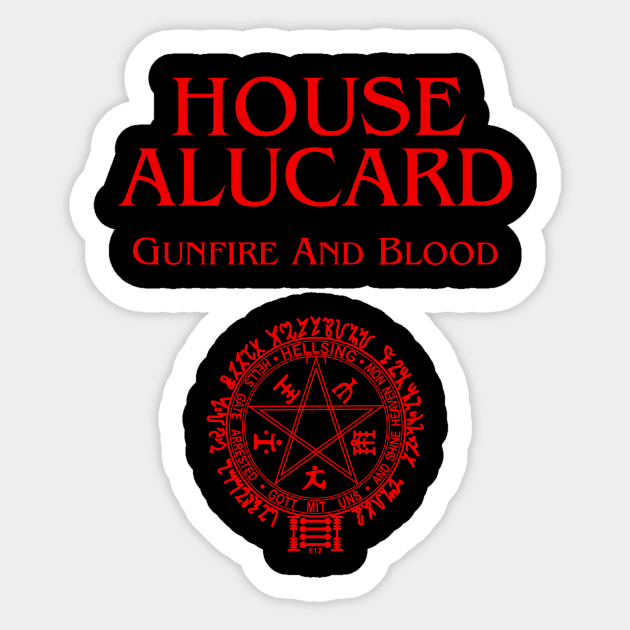 House Alucard Sticker by MyAnimeSamurai